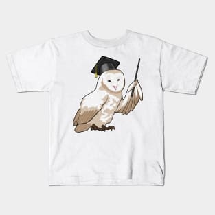 Owl as Teacher with Pointer Kids T-Shirt